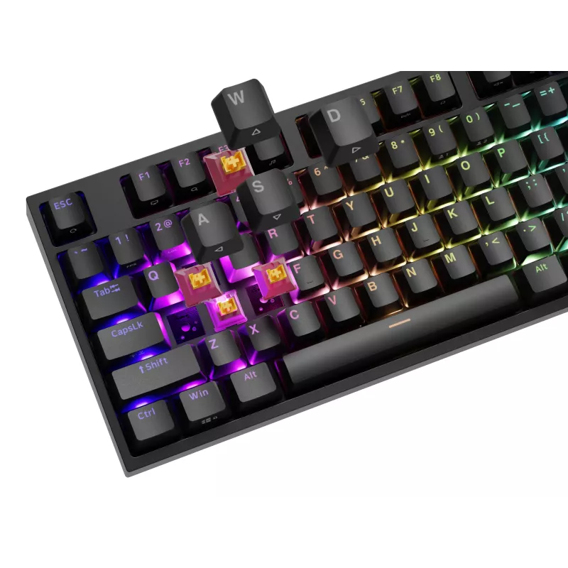 Mechaninė klaviatūra Genesis THOR 404 – pilno dydžio 100% USB QWERTY anglų, juoda, RGB