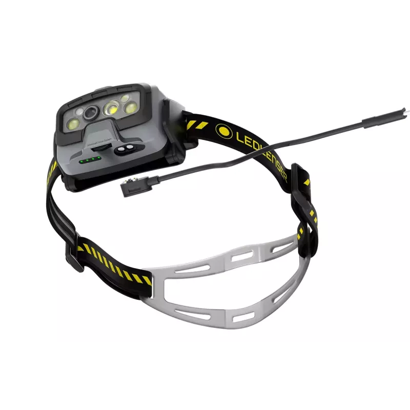 Priekinė LED lempa ant galvos juostos Ledlenser HF8R Work Black, IP68, 20 lm