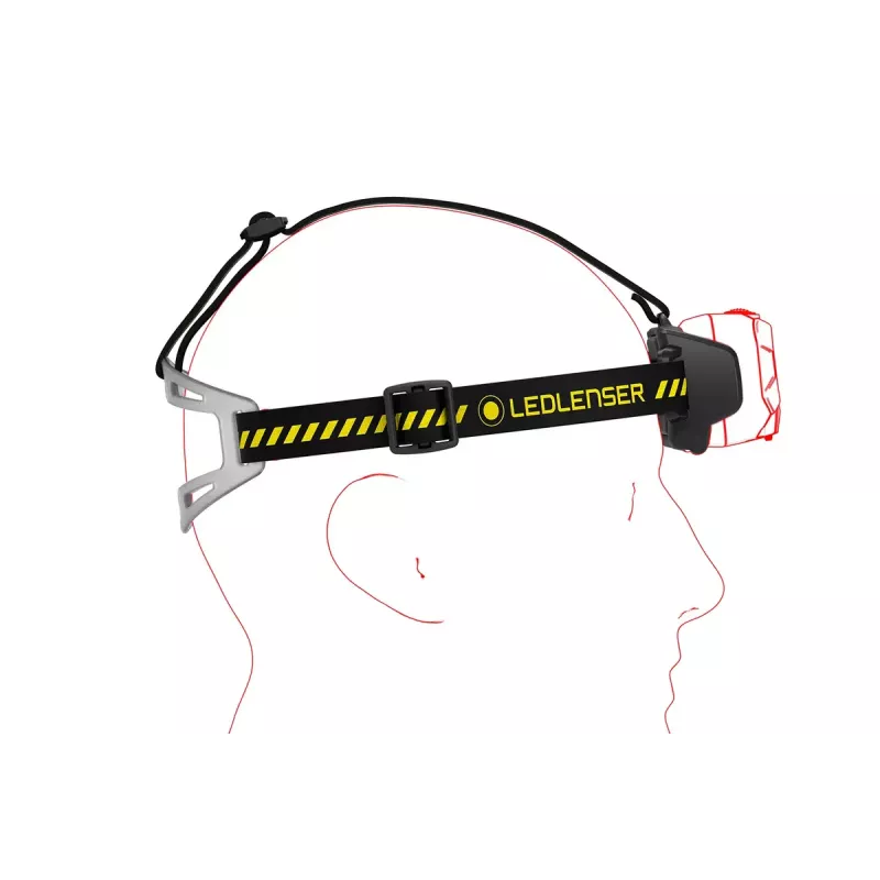 Priekinė LED lempa ant galvos juostos Ledlenser HF8R Work Black, IP68, 20 lm