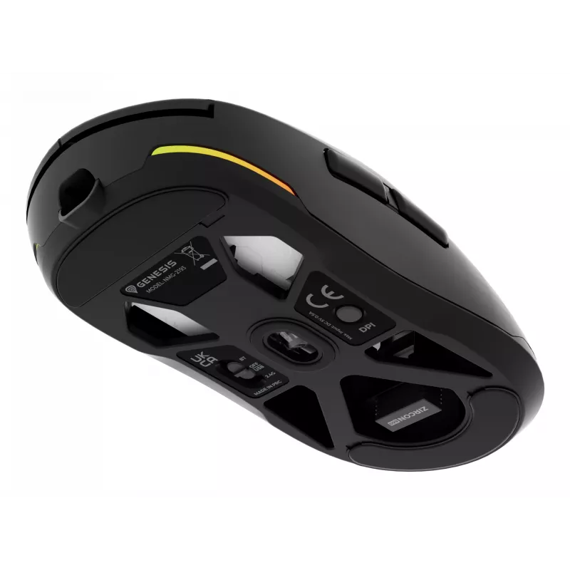GENESIS NMG-2193 pelė žaidimams Ambidekstrinė Bluetooth + USB Type-C Optinė 26000 DPI
