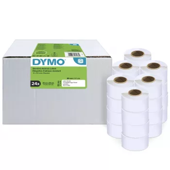 DYMO Autentiškos etiketės adresams LabelWriter | 28mm x 89mm | 24 ritinėliai po 130 lengvai nuimamų etikečių (3120 etikečių) | Lipnios | Skirtos LabelWriter etikečių spausdintuvams