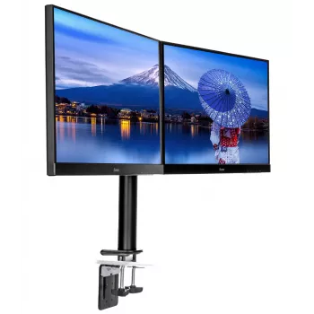 iiyama DS1002C-B1 laikiklis dviem monitoriams iki 30 colių, stalo spaustuvas, juodas