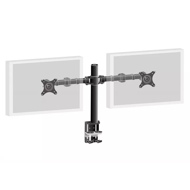 iiyama DS1002C-B1 laikiklis dviem monitoriams iki 30 colių, stalo spaustuvas, juodas