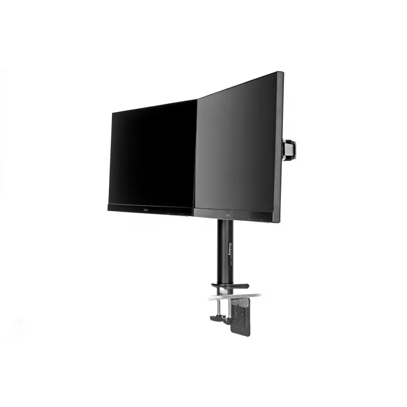 iiyama DS1002C-B1 laikiklis dviem monitoriams iki 30 colių, stalo spaustuvas, juodas