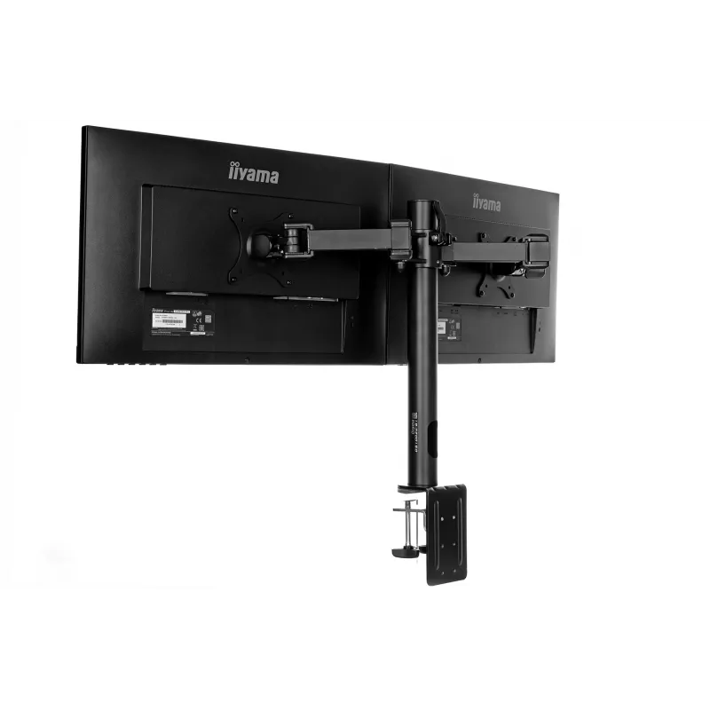 iiyama DS1002C-B1 laikiklis dviem monitoriams iki 30 colių, stalo spaustuvas, juodas