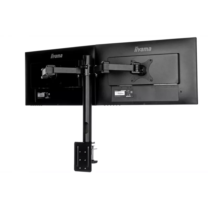 iiyama DS1002C-B1 laikiklis dviem monitoriams iki 30 colių, stalo spaustuvas, juodas