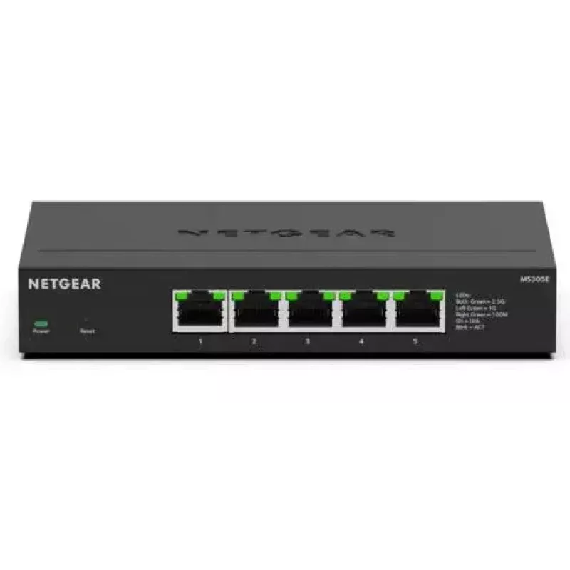 NETGEAR MS305E 5 prievadų 2.5G nevaldomas Ethernet jungiklis (100/1000/2500) juodas