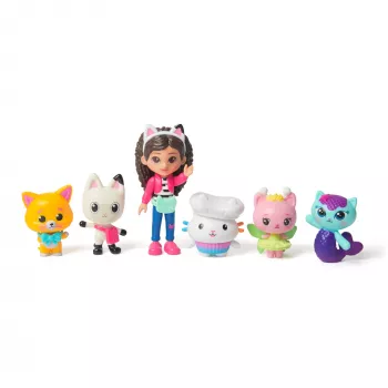 Gabby's Dollhouse DREAMWORKS Filmas „Cat-venture Crew“ rinkinys, 11 figūrėlių su aksesuarais, žaislai vaikams nuo 3 metų