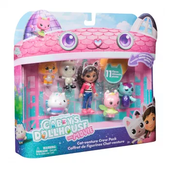 Gabby's Dollhouse DREAMWORKS Filmas „Cat-venture Crew“ rinkinys, 11 figūrėlių su aksesuarais, žaislai vaikams nuo 3 metų