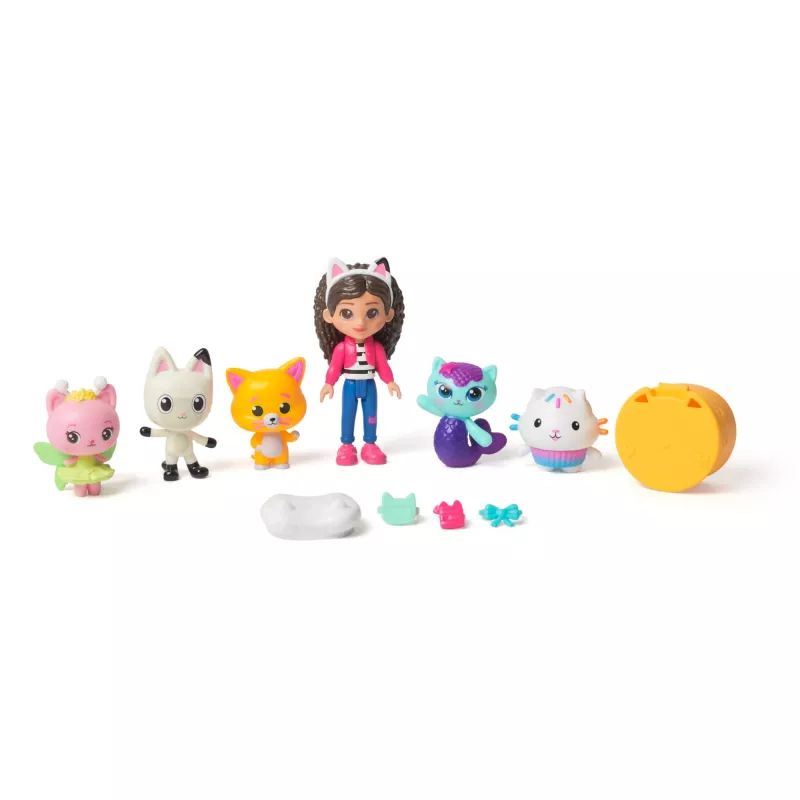 Gabby's Dollhouse DREAMWORKS Filmas „Cat-venture Crew“ rinkinys, 11 figūrėlių su aksesuarais, žaislai vaikams nuo 3 metų