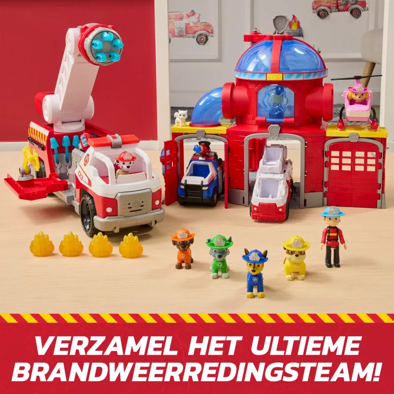 Žaislinis gaisrinis automobilis Spin Master Marshall Rescue Fire Engine su figūrėle, sviediniais, plastikinis, nuo 3 metų