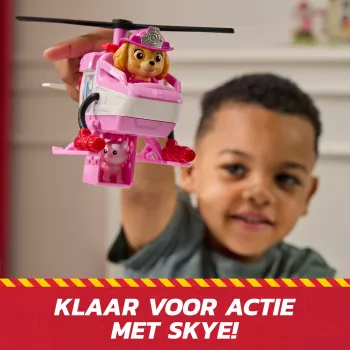 PAW Patrol Fire Rescue: Skye gelbėjimo sraigtasparnis su figūrėle, kačiuku draugu ir žaisliniu sraigtasparniu, žaislai berniukams ir mergaitėms nuo 3 metų