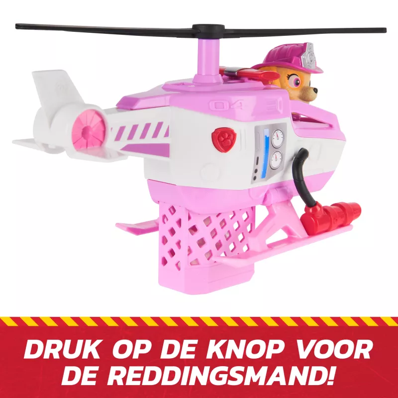 PAW Patrol Fire Rescue: Skye gelbėjimo sraigtasparnis su figūrėle, kačiuku draugu ir žaisliniu sraigtasparniu, žaislai berniukams ir mergaitėms nuo 3 metų