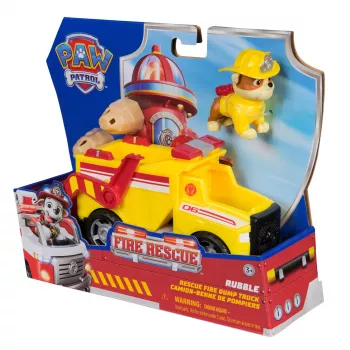 PAW Patrol Fire Rescue: Rubble gelbėjimo savivartis su veikėju, sviediniais ir žaisliniu sunkvežimiu, vaikų žaislai berniukams ir mergaitėms nuo 3 metų