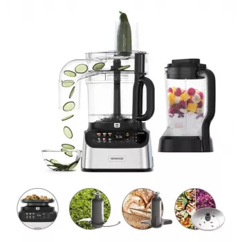Kenwood MultiPro OneTouch virtuvinis kombainas 1000 W 3 L Juodas, Nerūdijantis plienas su svarstyklėmis