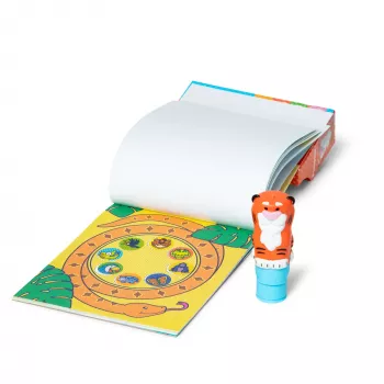 Melissa & Doug Sticker WOW! 24 puslapių užduočių bloknotas su lipdukų štampeliu, 300 lipdukų, meno ir rankdarbių fidget žaislas, kolekcionuojamas personažas – Tigras – FSC sertifikuotas