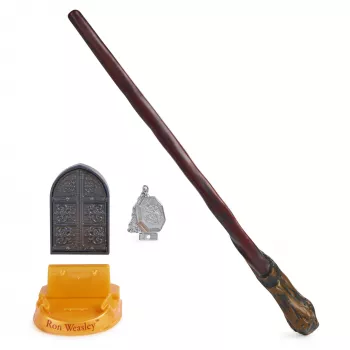 Spinmaster Ron Weasley Kolekcinė lazdelė 12 colių (30,5 cm) su stovu ir figūrėle