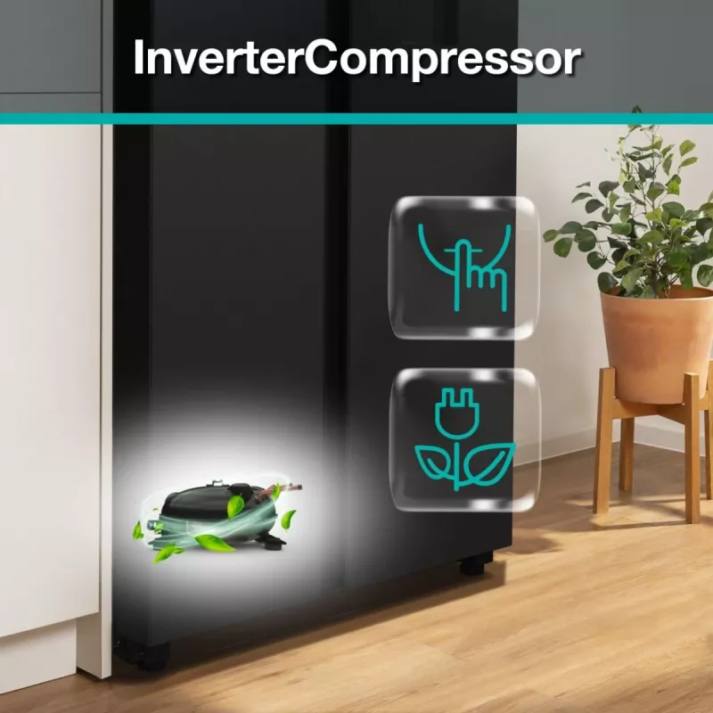 Gorenje NRR9185EABXLWD Šaldytuvas šaldiklis Side-by-Side 547 L juodas