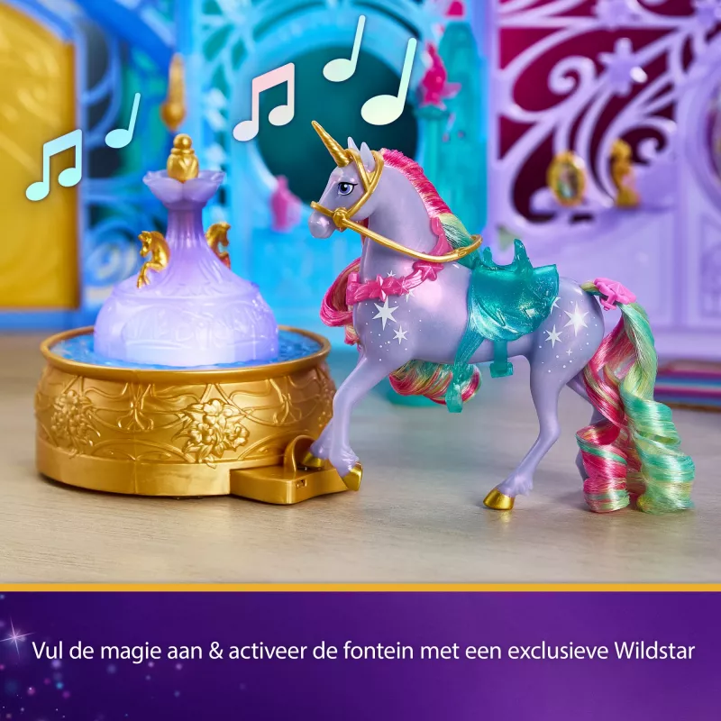 Žaidimų rinkinys Spin Master Unicorn Academy Arklidės su fontanu, šviesos ir garso efektais