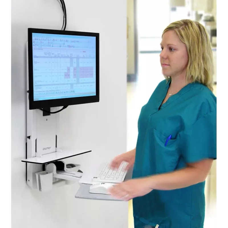 ERGOTRON Styleview Sėdėjimo-stovėjimo vertikalaus kėlimo darbo vieta (balta)