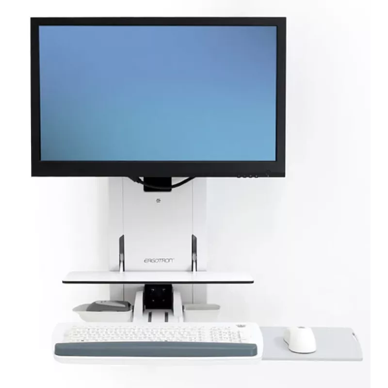 ERGOTRON Styleview Sėdėjimo-stovėjimo vertikalaus kėlimo darbo vieta (balta)