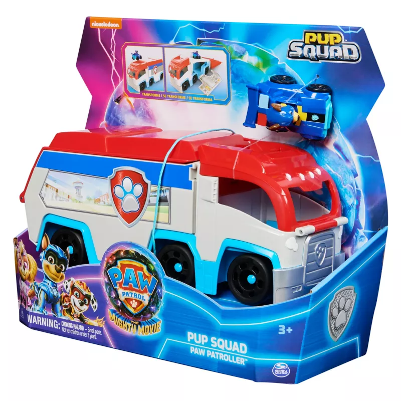 Automobilių rinkinys PAW Patrol The Mighty Movie Pup Squad Patroller Toy Truck