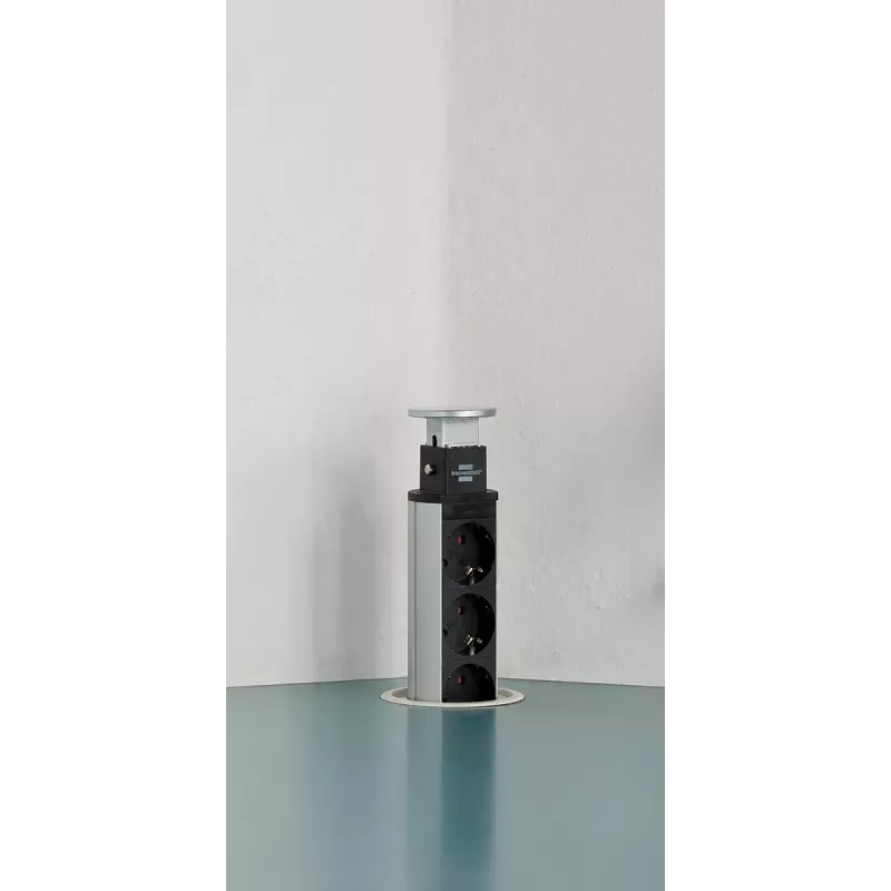 Įtraukiamas kištukinis lizdas Brennenstuhl 1396200013 2 m 3 AC lizdai vidaus aliuminis juodas