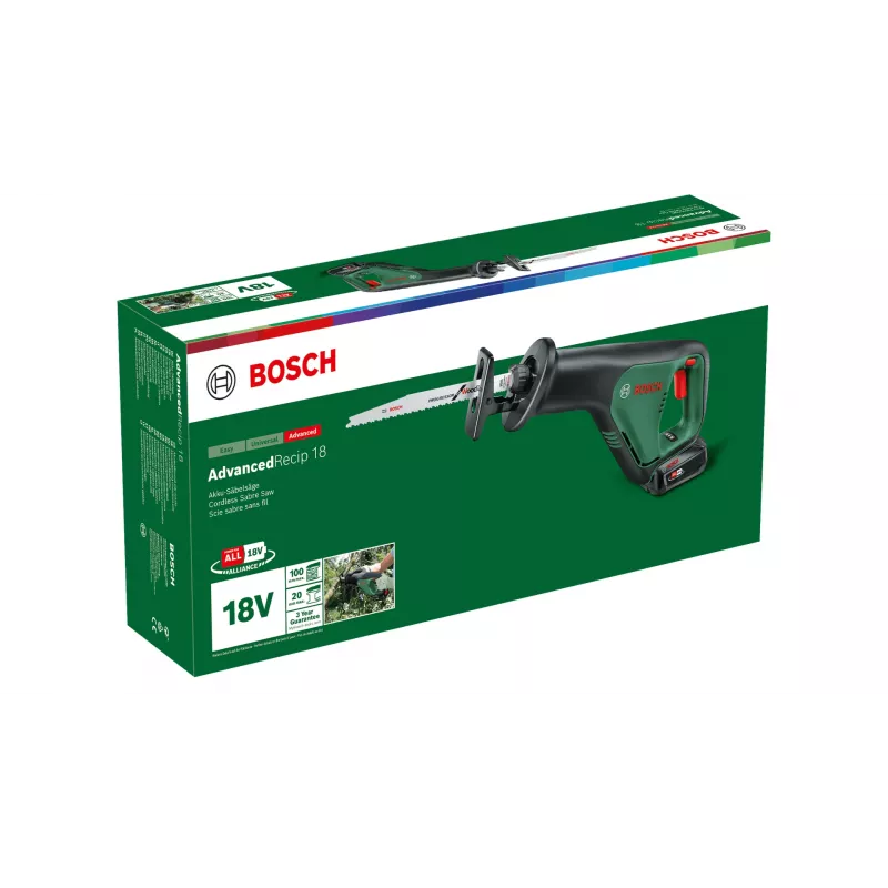 Bosch AdvancedRecip 18 300 s/min Juoda, Žalia