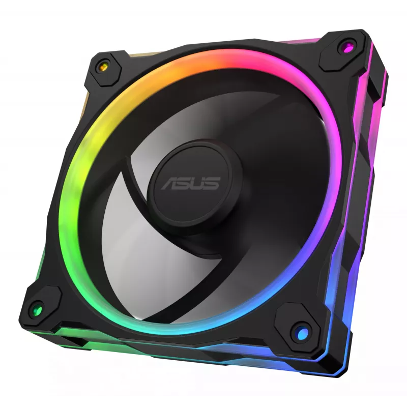 Ventiliatorius ASUS Prime MR120 ARGB juodas 12 cm su rankoviniu guoliu