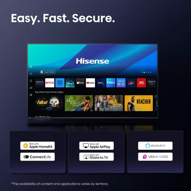 Hisense 50E77Q PRO 127 cm (50 colių) 4K Ultra HD QLED išmanusis televizorius su Wi-Fi, juodas