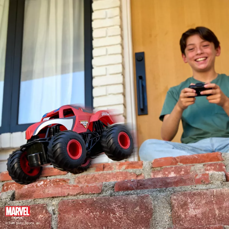 Monster Jam , Marvel „Žmogus voras“ RC Monster Truck, mastelis 1:24, žaislas vaikams nuo 4 metų