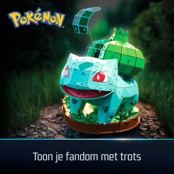 4D Build Pokémon Bulbazaur 3D Modelio Rinkinys – Kanto Pirmojo Partnerio Kolekcija, 195 Detalių, Nuo 12 Metų