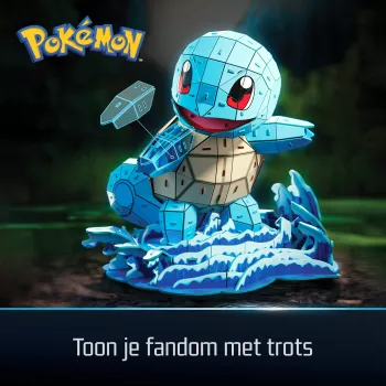 4D Build Pokémon Squirtle 3D modelio rinkinys – Kanto pirmųjų partnerių kolekcija, 180 dalių, nuo 12 metų