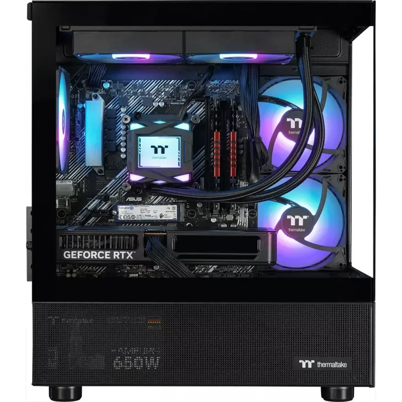 Stalinis žaidimų kompiuteris THERMALTAKE FTW A-Line LCS 5060 juodas/permatomas su Windows 11 Pro