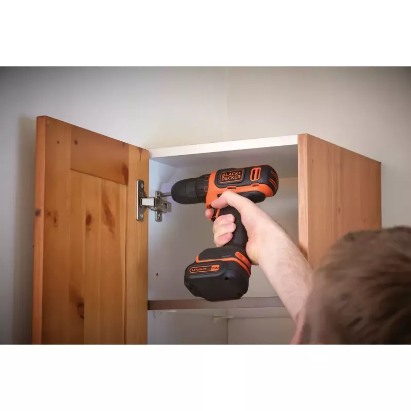Gręžtuvas su pistoleto rankena Black & Decker BDCDD12-QW, be rakto, 1,5 Ah
