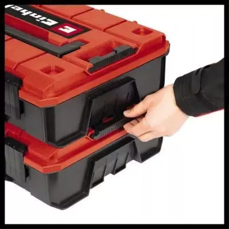Dėžutė smulkioms detalėms Einhell E-Case S-F polipropileno juoda raudona 42x28x9,5 cm
