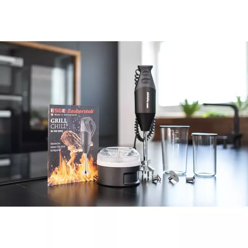 Panardinamas blenderis ESGE M 200 BBQ, 200 W, 10 L, juodas/chromas