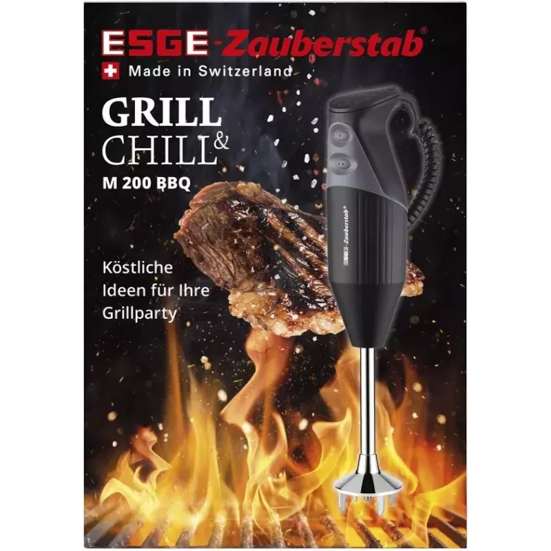 Panardinamas blenderis ESGE M 200 BBQ, 200 W, 10 L, juodas/chromas