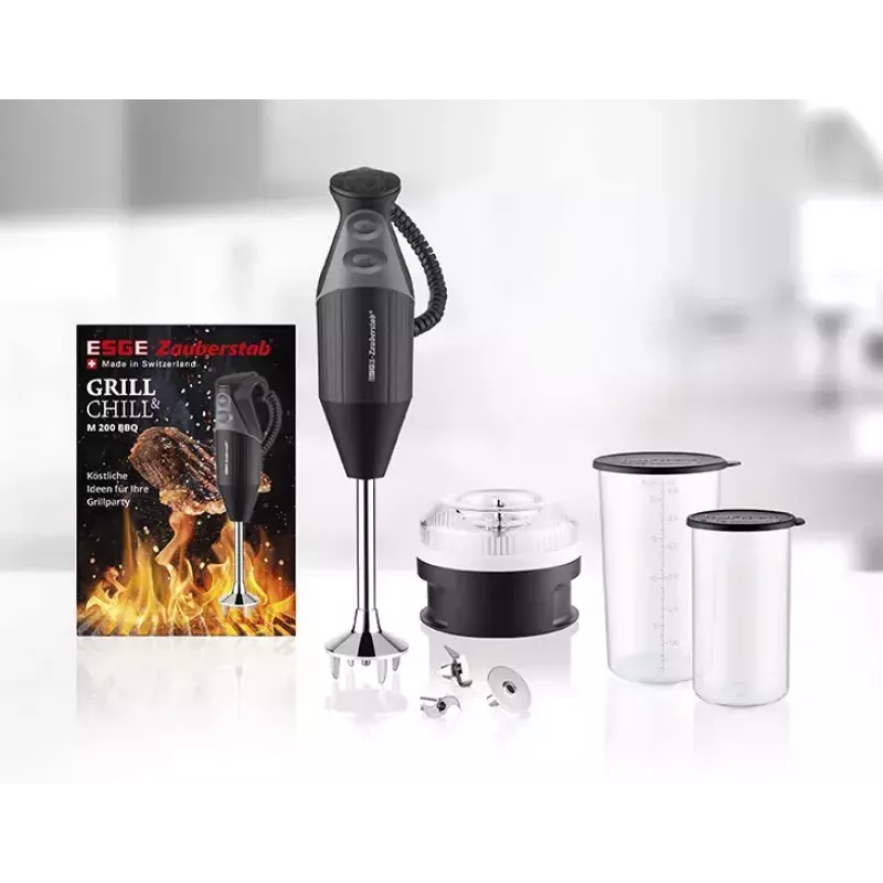 Panardinamas blenderis ESGE M 200 BBQ, 200 W, 10 L, juodas/chromas