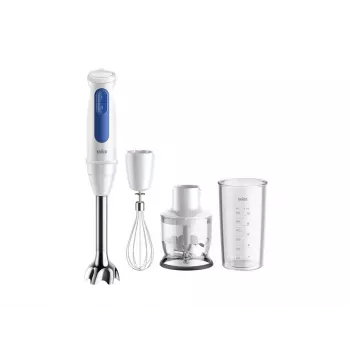 Panardintuvas Braun Household MultiQuick 3 MQ30202M, 900 W, baltas/mėlynas, su smulkintuvu ir plaktuvu