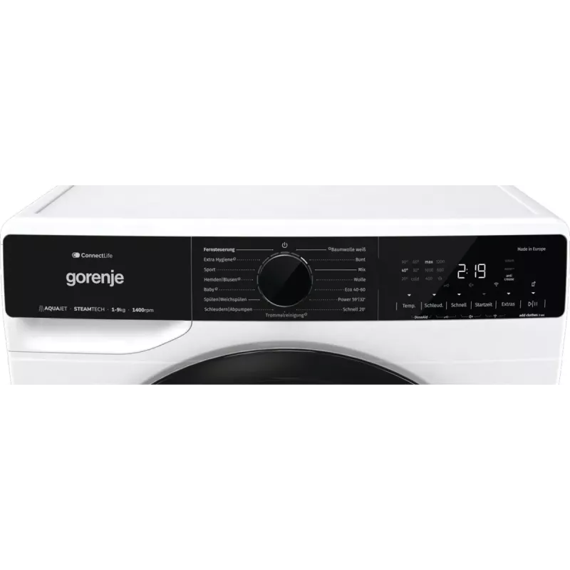 Skalbimo mašina Gorenje G600 WPNA94A1TS pakrovimas iš priekio 9 kg 1300 aps./min. Balta A