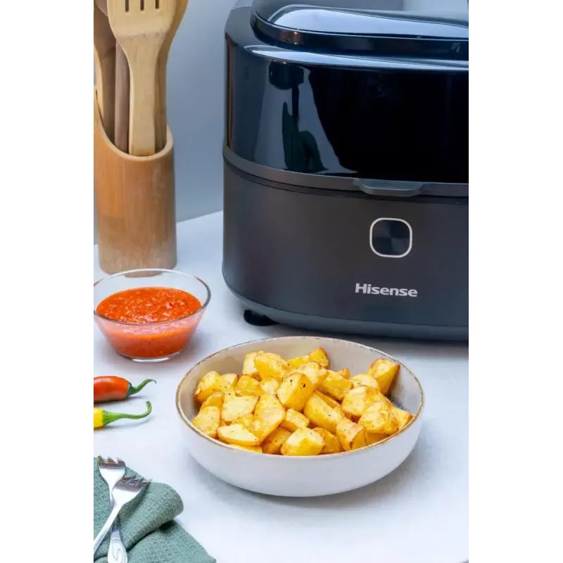 Karšto oro gruzdintuvė Hisense HAF1350DR, viena, 6,7 L, 1350 W, juoda