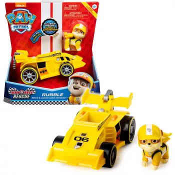 PAW Patrol Ready, Race, Rescue Rubble’s Race & Go Deluxe automobilis su garsais, nuo 3 metų