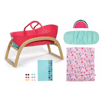 Lovutė lėlėms Zapf Creation BABY born 3-in-1 Pinplay – lėlių baldai, paverčiama lopšys/lovutė/nešynė
