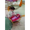 Lovutė lėlėms Zapf Creation BABY born 3-in-1 Pinplay – lėlių baldai, paverčiama lopšys/lovutė/nešynė