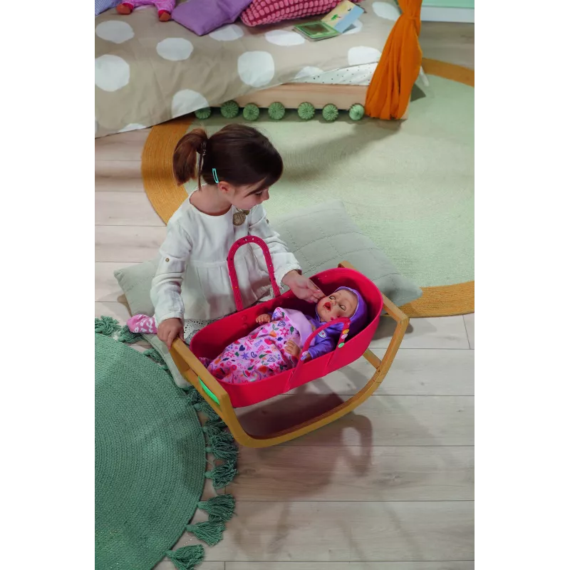 Lovutė lėlėms Zapf Creation BABY born 3-in-1 Pinplay – lėlių baldai, paverčiama lopšys/lovutė/nešynė
