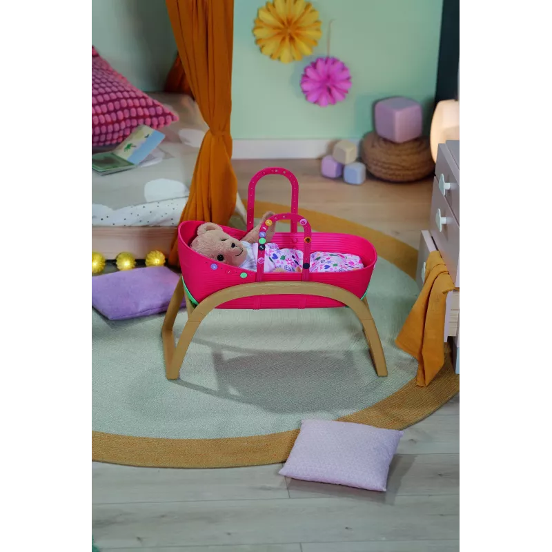 Lovutė lėlėms Zapf Creation BABY born 3-in-1 Pinplay – lėlių baldai, paverčiama lopšys/lovutė/nešynė