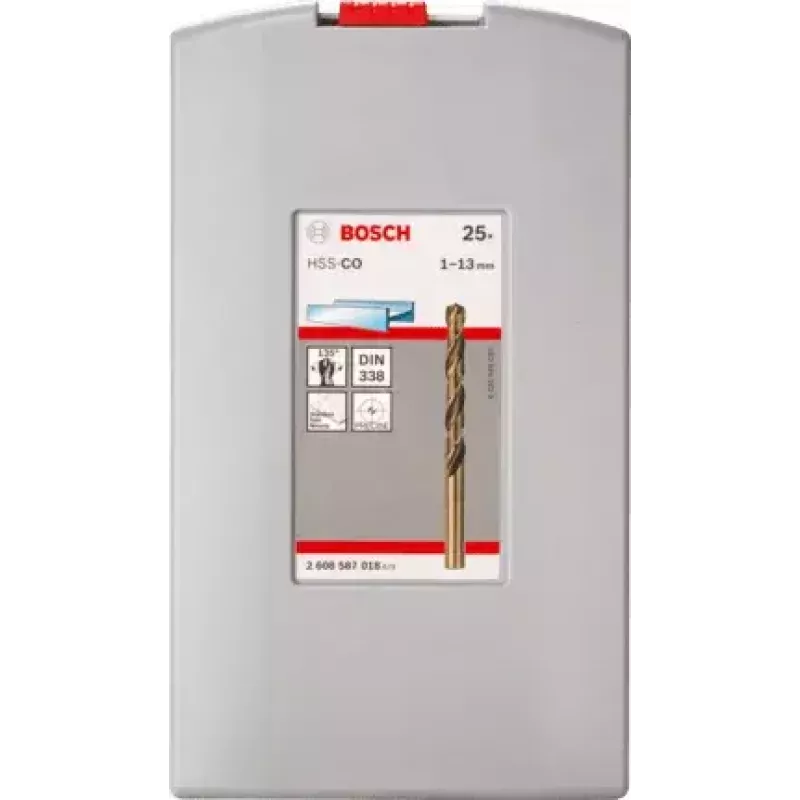 Gręžtų rinkinys Bosch HSS Twist Drill Bits Cobalt 25 vnt.