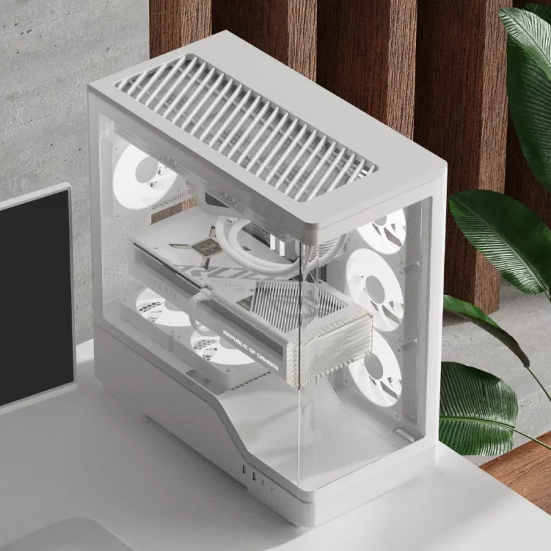 PC korpusas AEROCOOL Geh Midi P500A White – vidutinis bokštas ATX, baltas