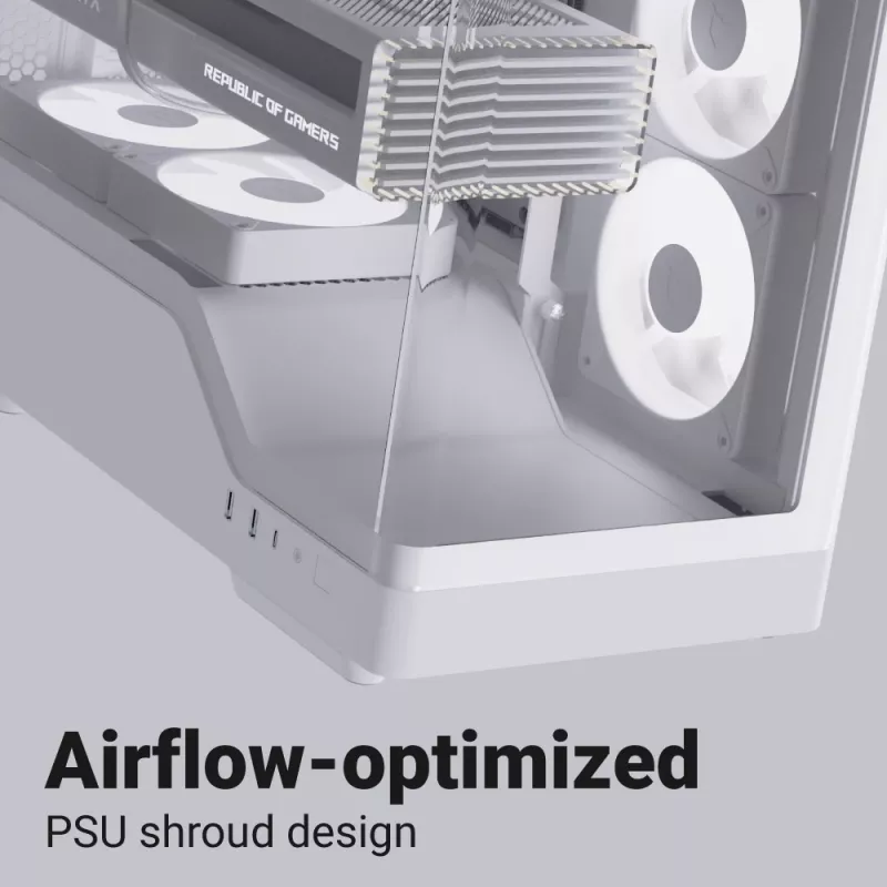 PC korpusas AEROCOOL Geh Midi P500A White – vidutinis bokštas ATX, baltas